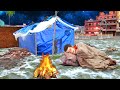 गरीब का सर्दी बर्फ कैंपिंग टेंट Winter Bush Craft Camping Comedy Video New Funny Comedy Video 2022