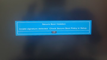 How to Fix the Secure Boot Violation