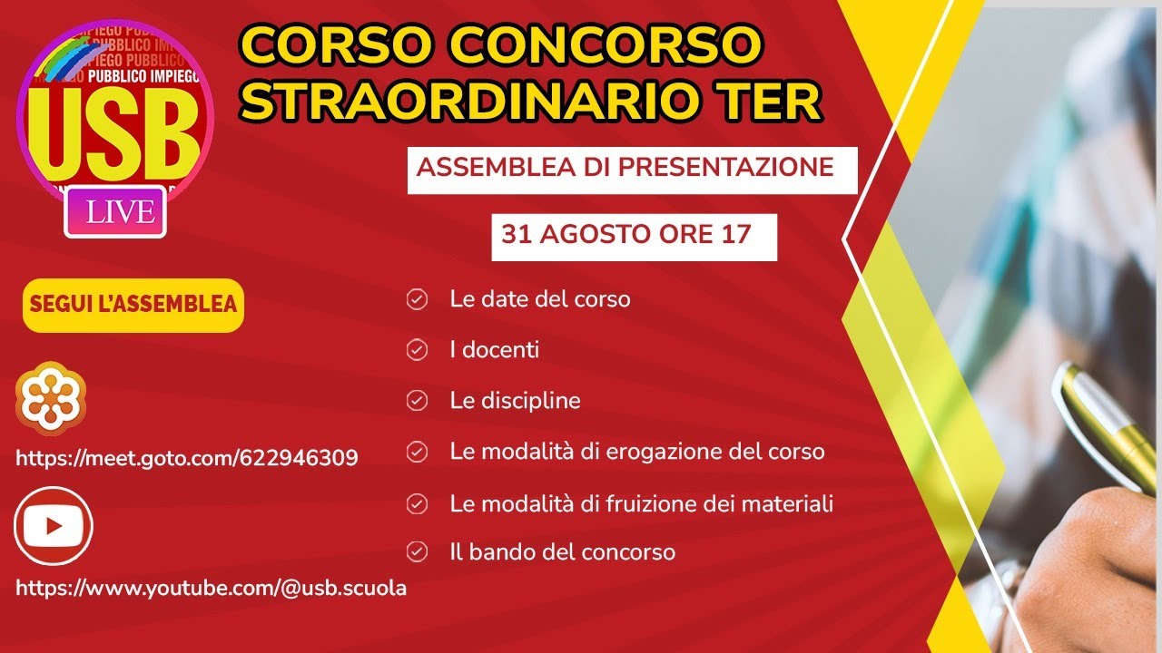 CORSO DI PREPARAZIONE AL CONCORSO STRAORDINARIO TER