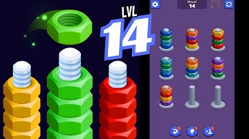 🏅 NUTS SORT MASTER 🤪 Level 14 🧩 Gameplay Walkthrough