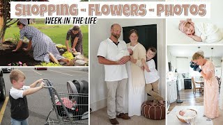 Week in the Life with a Newborn // Photoshoot, Landscaping, Shopping.