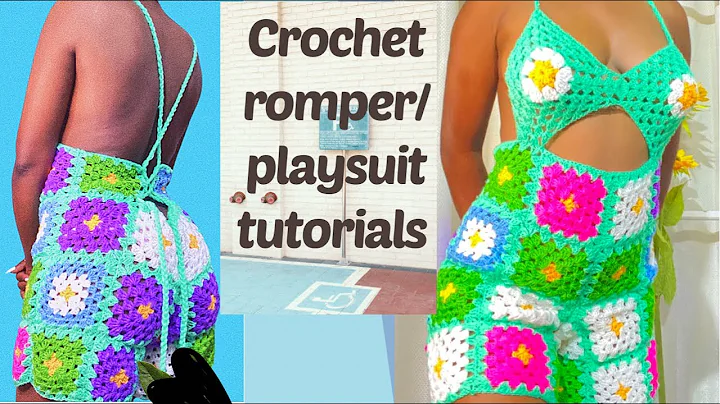 Learn to crochet a trendy granny square playsuit!