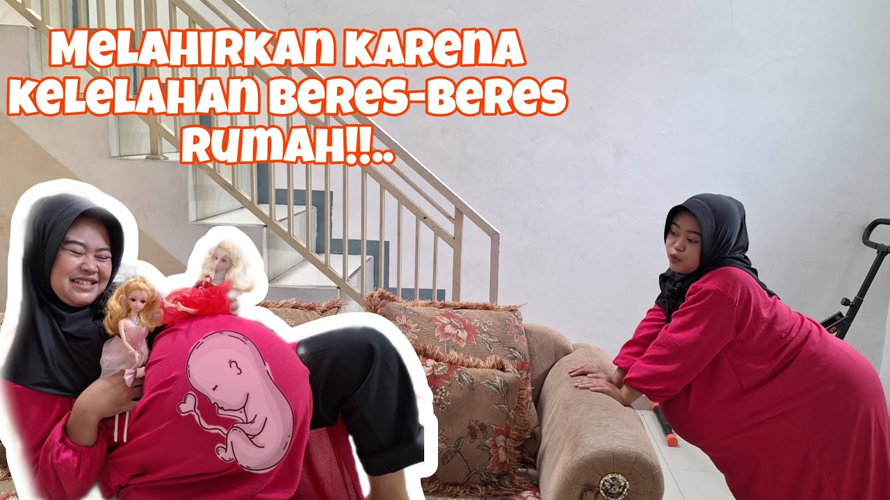 DRAMA PARODI LUCU//IBU HAMIL MELAHIRKAN BAYI KEMBAR LUCU, GARA GARA DORONG KURSI JUMBO