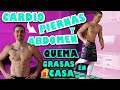 RUTINA de PIERNA y ABDOMEN 👌 en CASA 🏡 entrenamiento de CARDIO QUEMA GRASAS 🔥