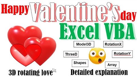 Excel VBA - 3D rotating love