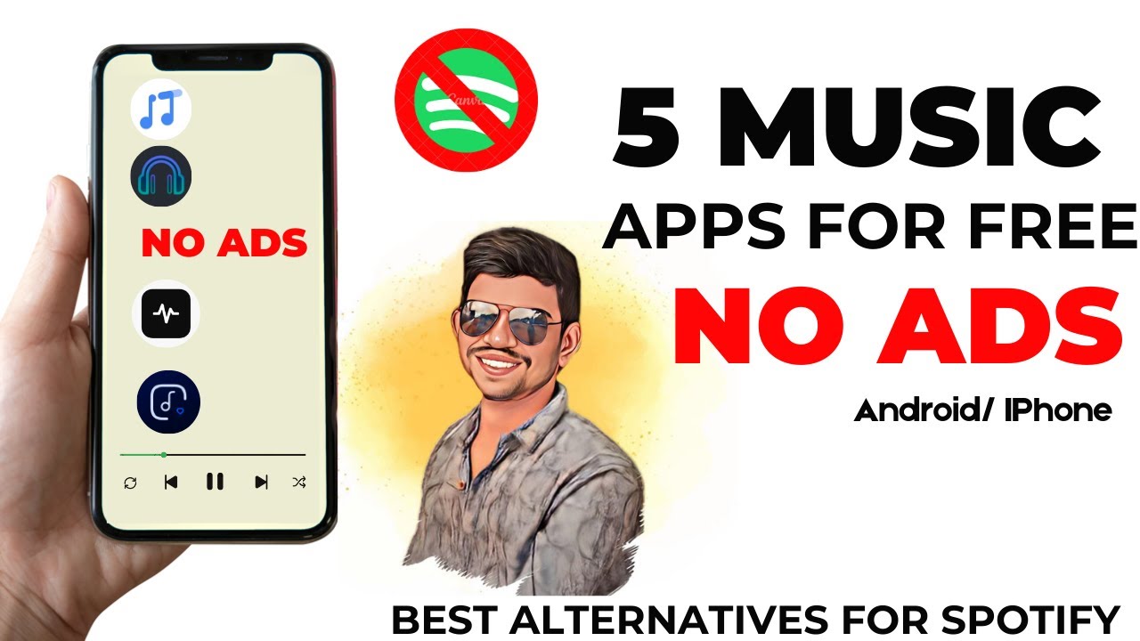 5 music apps for free || No Ads || Spotify Alternatives || Android ...