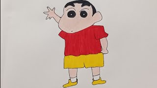 Shin-chan  step by step Easy  ||  colored Drawing  Tutorial @Shraddha_Barade