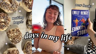 days in my life! new books, making sourdough bagels, and being social