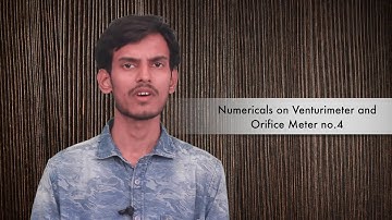 Venturi Meter and Orifice Meter Problem 4 - Fluid Flow - Fluid Mechanics