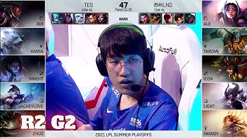 TES vs LNG - Game 2 | Round 2 LPL Summer 2021 playoffs | Top Esports vs LNG Gaming G2