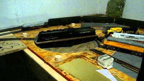 Scratch Built HO Scale Turntable in Action