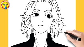 How to Draw Sano Manjiro from Tokyo Revengers | Easy Step by Step Anime Drawing Tutorial screenshot 2