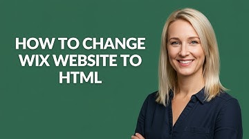 HOW TO CHANGE WIX WEBSITE TO HTML - Julia