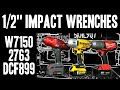 1/2" Impact Wrenches - W7150 vs 2763 vs DCF899 ( Milwaukee / Dewalt / Ingersoll Rand )