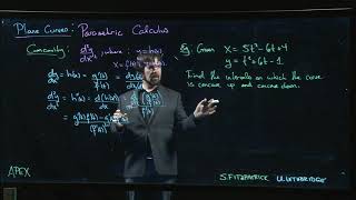 Plane Curves: Parametric Calculus - 05. Example: Concavity