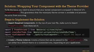 Resolving TypeError: Cannot read property 'create' of undefined in Material UI and Enzyme Testing Content