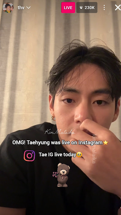 Taehyung was live on Instagram⭐️ #shorts #taehyung #bts #kimtaehyung #trending