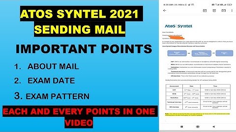 🔴ATOS SYNTEL EXAM UPDATES || EXAM PATTERN 2021🔥