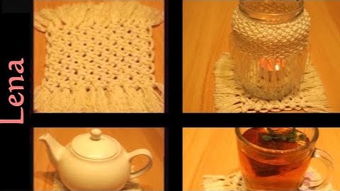 𝗠𝗮𝗰𝗿𝗮𝗺𝗲 with 𝗟𝗲𝗻𝗮 ☕️ Macrame Coaster🧵  Boho Mug Rug Tutorial ☕️ Makramee Untersetzer DIY