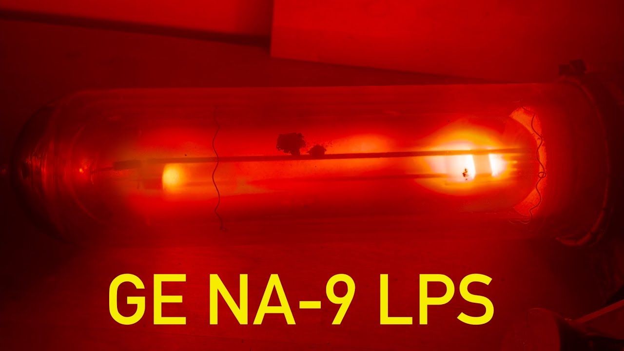1940s GE NA-9 Low pressure sodium lamp operating on M-2 ballast.