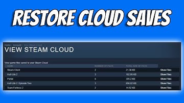 How To Restore Steam Cloud Saves on Windows