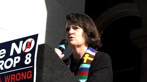 Rev. Lindi Ramsden at the Marriage Equality Rally