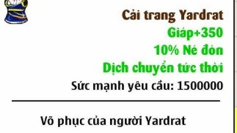 Ngọc Rồng Online - Đổi Cải Trang yardart 9999 bí kiếp hsamuraist