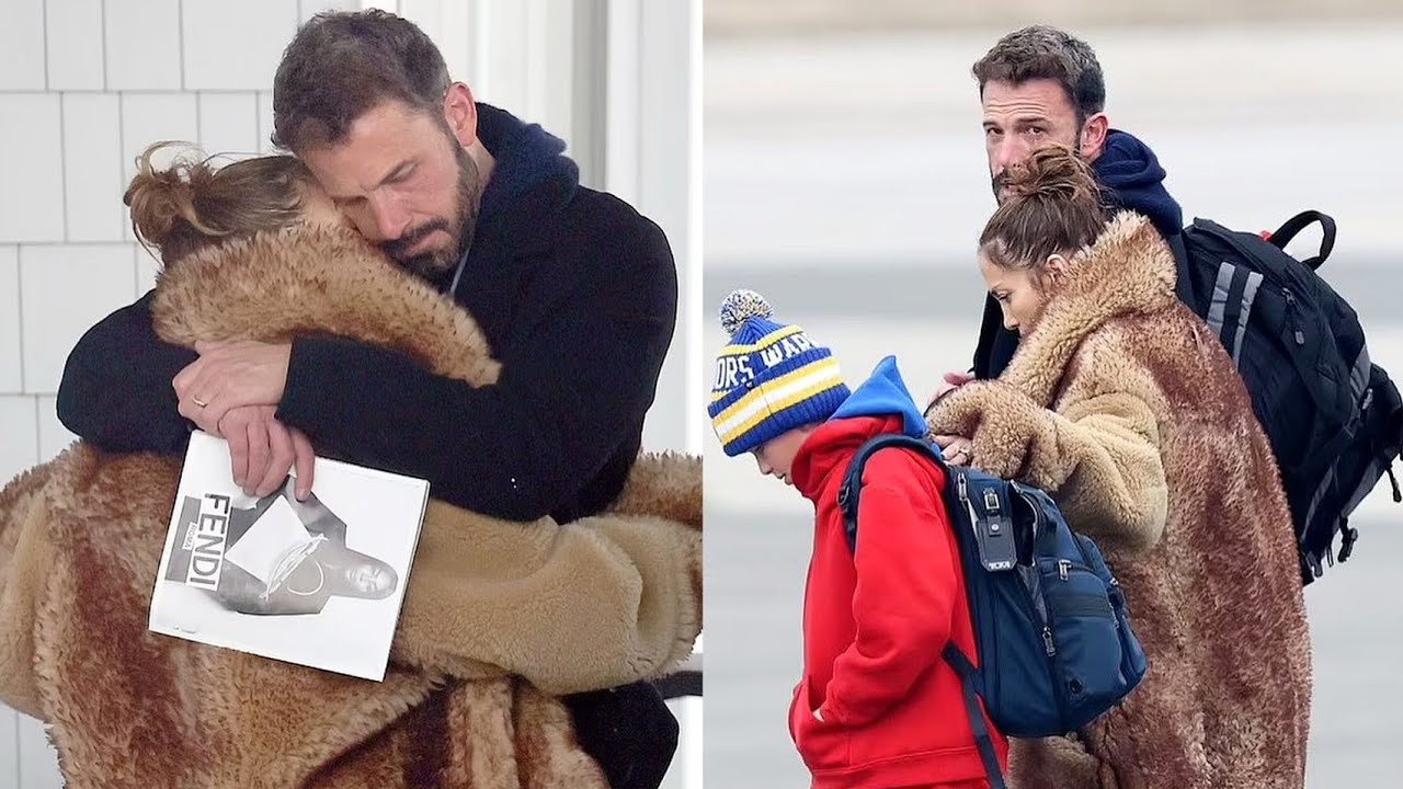 Jennifer Lopez and Ben Affleck Share Warm Embrace at the Airport