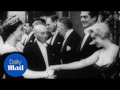 Amazing footage shows Marilyn Monroe greeting The Queen - Daily Mail