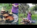 Cocinando Gorditas de Maíz Azul En Medio de la Neblina Así se Cocina en el Rancho