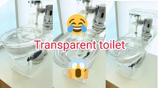 Transparent toilet 😱😂