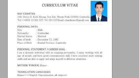 How to Insert Photo in Resume and CV - 2018
