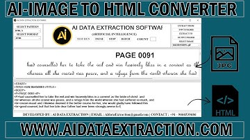Image to HTML / .HTML AI Data Extraction Converter Software for Data Entry Free Download