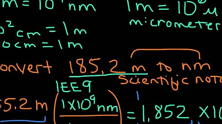Metric Units Conversion and Scientific Notation Examples (nm, pm, cm)