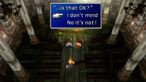 FFVII - Sector 5 Church flags and the Innkeeper during the Kalm flashback to Nibelheim