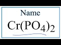 Chromium Phosphate Compound Concepts