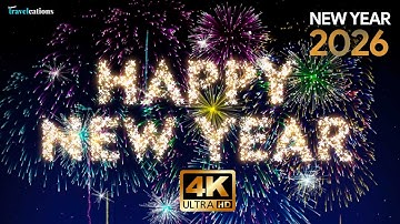 New Year 2026 4K | Elegant Fireworks & Golden Wishes ✨