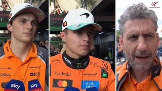 Lando Norris, Oscar Piastri & Andrea Stella Post Sprint Interviews | Sao Paulo GP 2025
