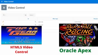 Oracle Apex - Video Control Html5