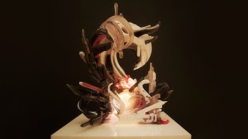 form19X - Stratasys J750 multi material 3D printed sculpture