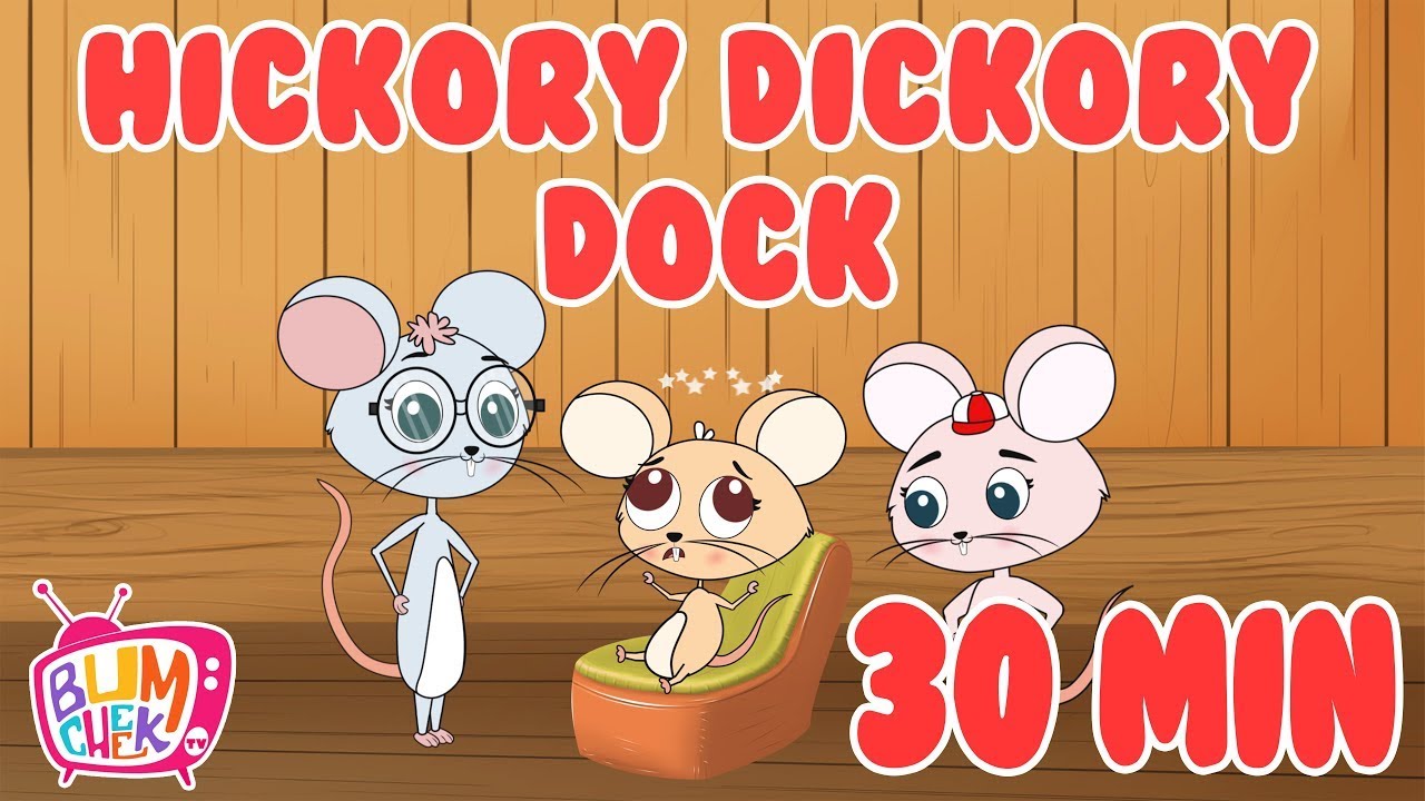 Стишок Hickory Dickory Dock 🐭🕒 | Классическая детская песенка для детей | Весёлая обучающая песен...