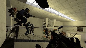 CSS Zombie Mod 64 players Lots of CTs on open spot, limited ammo RAW sound