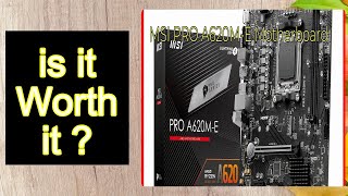 MSI PRO A620M-E Motherboard Features - Important Information