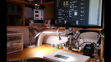 ADSM-201 professional soldering station set up