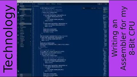 Writing an assembler for my 8 bit CPU