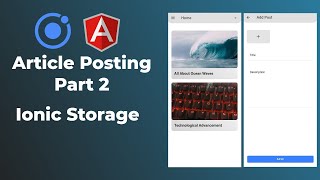 Article Posting App | Part 2 | Ionic tutorials