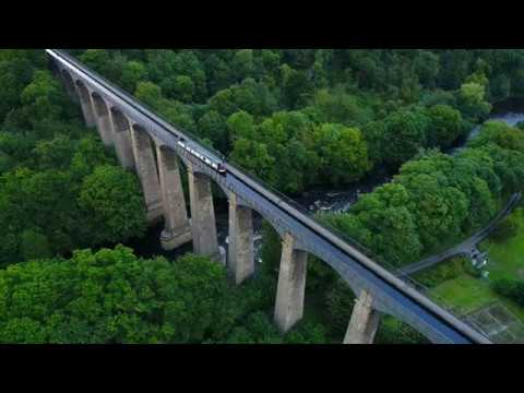 Pontcysyllte Aqueduct North Wales via Drone - YouTube