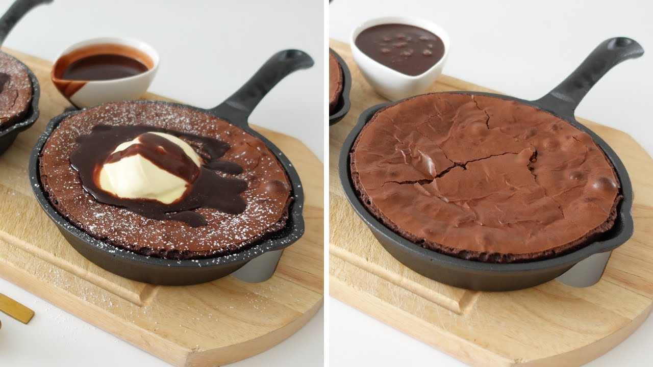 Deep Dish Skillet Chocolate Fudge Brownies! YouTube