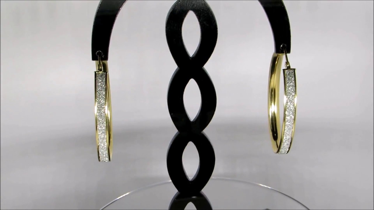 10K Gold Bella Glam Collection Oval Earrings