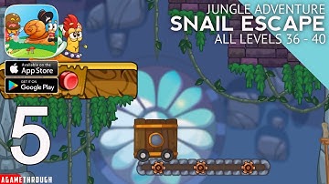 Snail Escape - Jungle Adventure All Levels 36 - 40 Guide / Walkthrough / Tutorial (Android / ios)